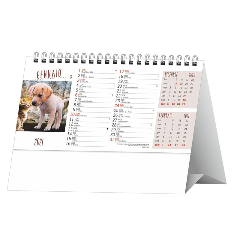 Calendario da tavolo Cani e Gatti 2021